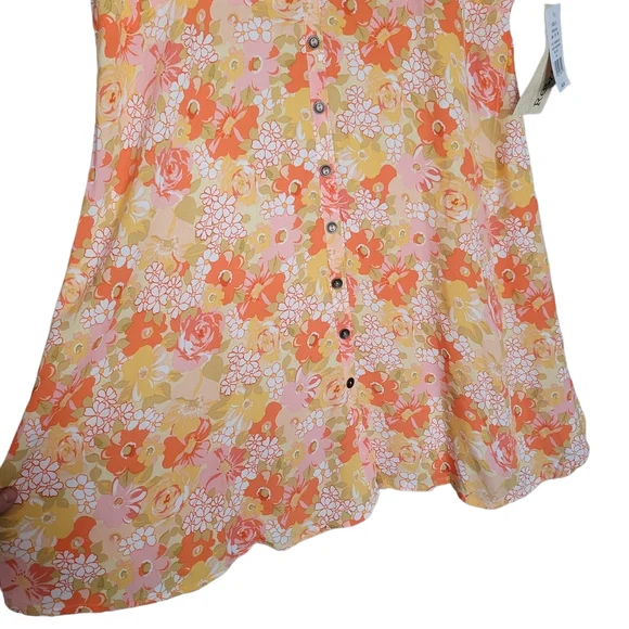 Rewind Orange Floral Dress - Picture 3 of 11